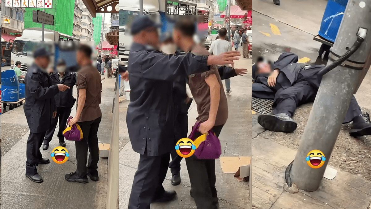 深水埗吐痰男不滿被票控 發難推跌食環 署方：絕不接受前線人員被侮辱