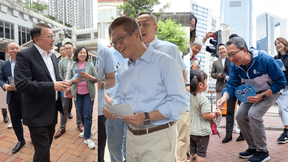 立法會選舉|三司長落區宣傳投票日 齊籲市民12.7踴躍投票 立法會選舉|三司長落區宣傳投票日 齊籲市民12.7踴躍投票