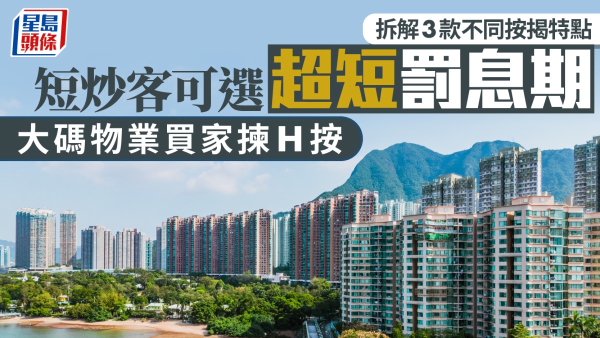 拆解3款不同按揭特點 大碼物業買家揀H按 短炒客可選超短罰息期｜曹德明
