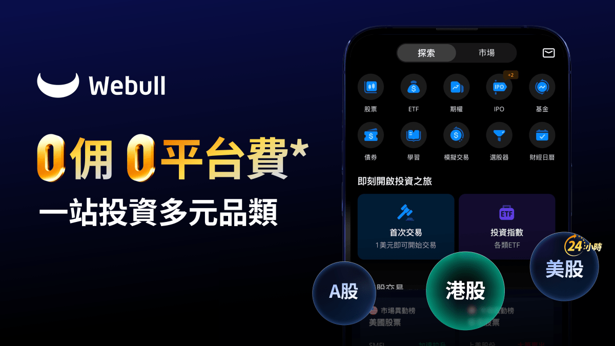 突破港股IPO痛點 美國頂尖券商Webull HK助你100%賺盡升值潛力 成一站式投資平台首選