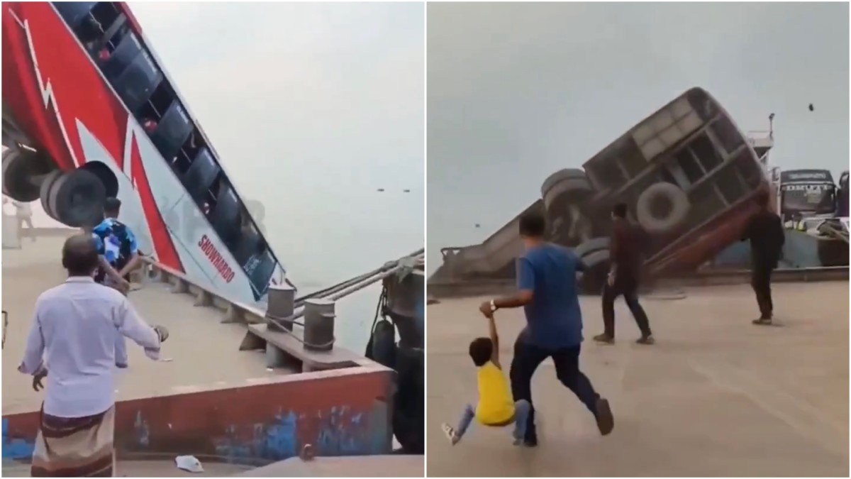 孟加拉巴士墜河至少18死  失控衝出渡輪直插入水沉沒