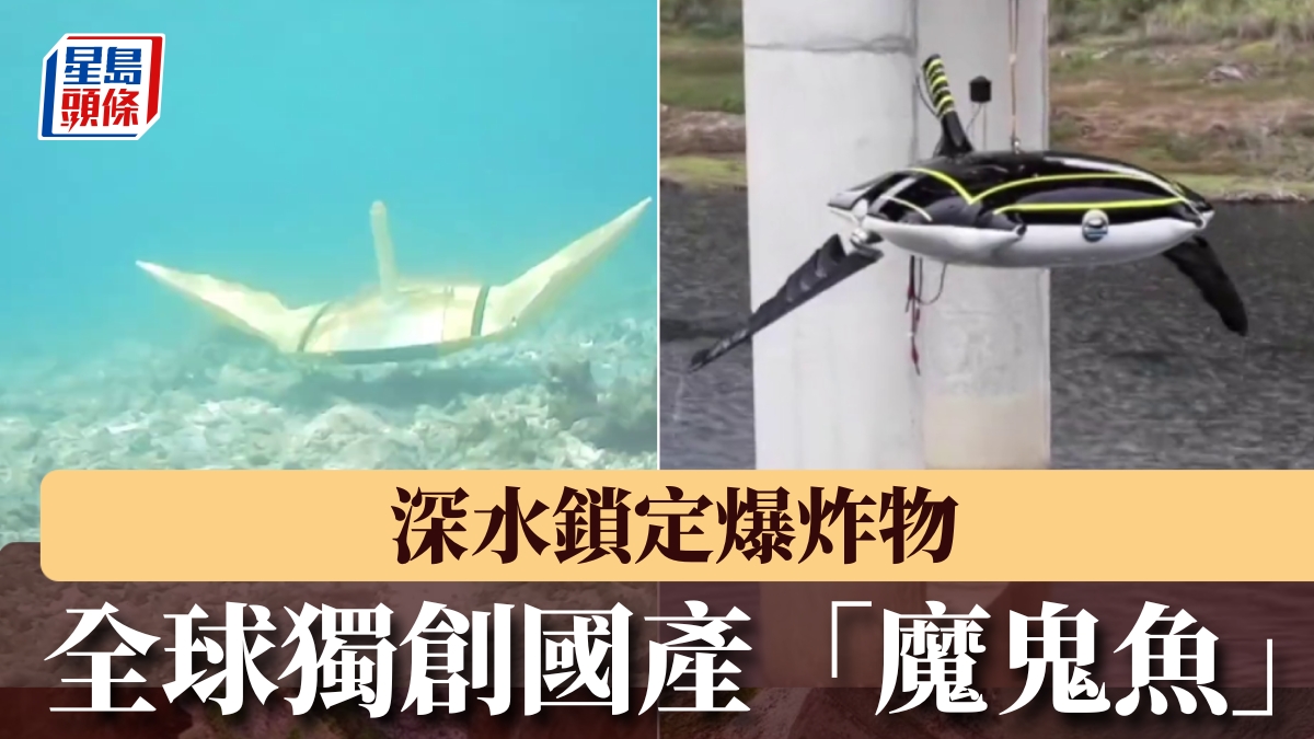有片｜全球獨創國產「魔鬼魚」 深水鎖定爆炸物