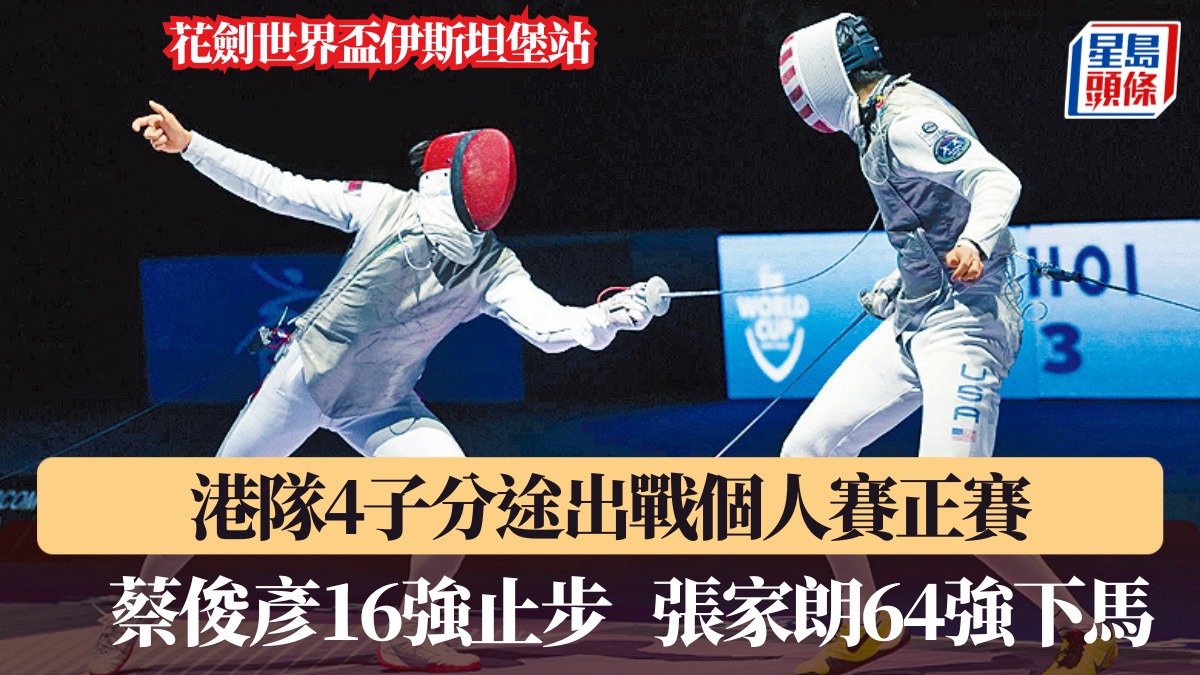 花劍世界盃伊斯坦堡站‧持續更新│蔡俊彥16止步  寄望周日團體賽再上獎台