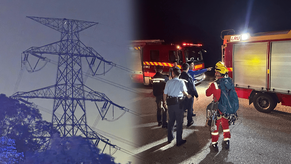 珍惜生命｜青年爬飛鵝山電塔圖自殺 警進行游說