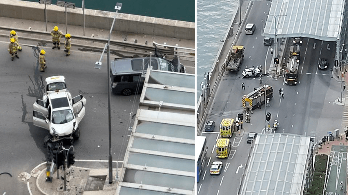 車CAM直擊|將軍澳私家車疑違規掉頭捱七人車撞 至少2人受傷