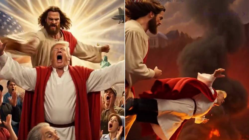 特朗普「被耶穌爆頭」打入地獄  伊朗AI影片回擊：報應到了