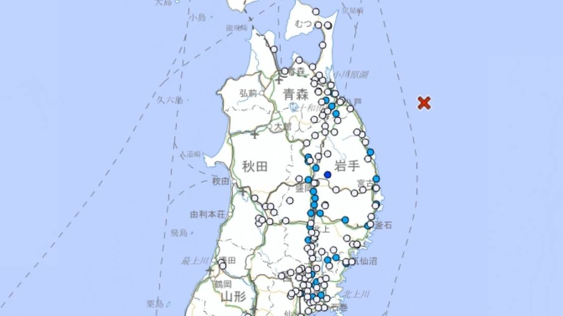 日本青森外海爆5.1級地震  深度10公里極淺層