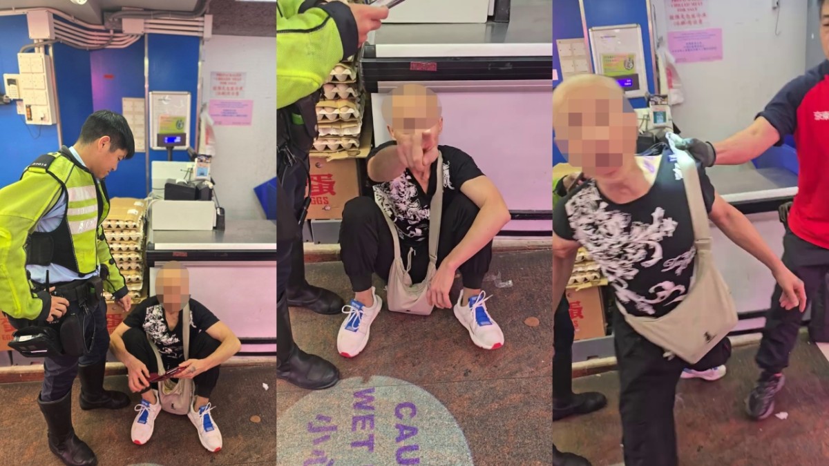 藍田超市光頭賊偷3箱海鮮落網 惱羞成怒衝向目擊者斥「扮好市民」