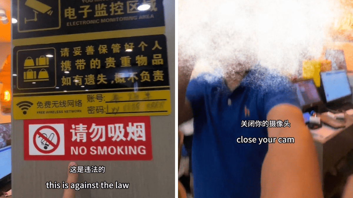 英男上海食肆勸阻吸煙反捱撞 躁男失控:This is China|有片