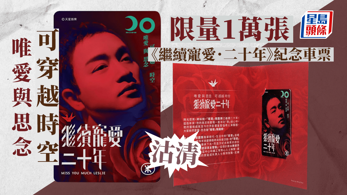 香港 継続寵張國榮紀念展ポスター MISS YOU MUCH レスリーチャン 没後