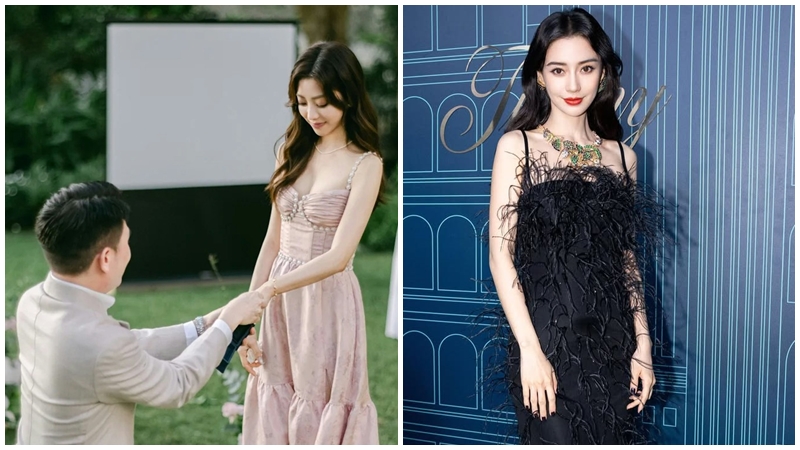 Angelababy師妹潘藝桐宣佈結婚 晒巨型水滴鑽戒閃爆 戶外花海求婚儀式超豪氣
