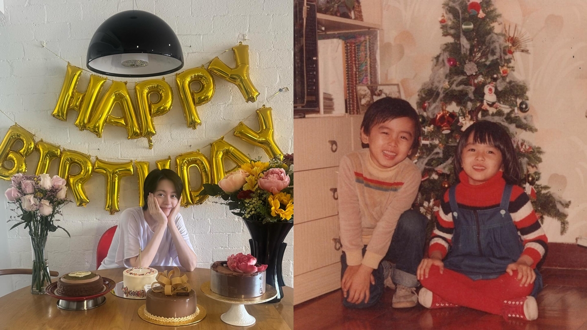 梁詠琪激罕晒與龍鳳胎弟弟合照慶祝50歲生日   高顏值細佬撞樣年輕版鍾鎮濤