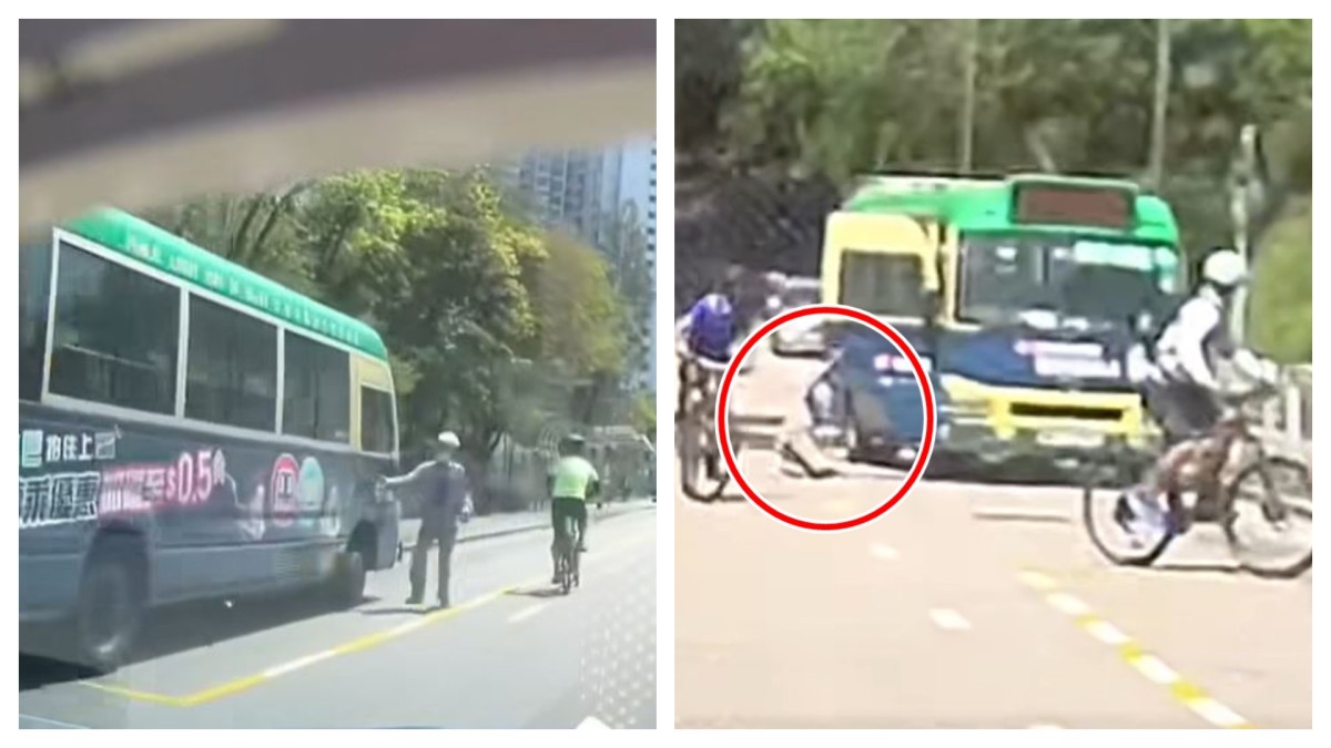 車Cam直擊|牛池灣綠Van泊路邊溜後撞貨車 司機救車不果變「滾地葫蘆」