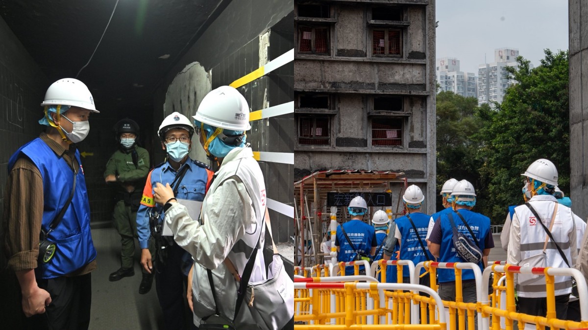宏福苑執拾︱全政府動員支援居民上樓 展現一個政府一條心精神