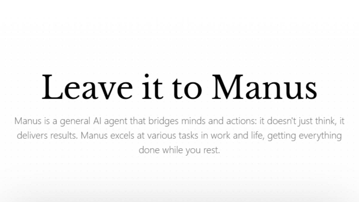 Manus AI︱幕後初創公司據報連日通宵加班有科技巨企主動上門接洽