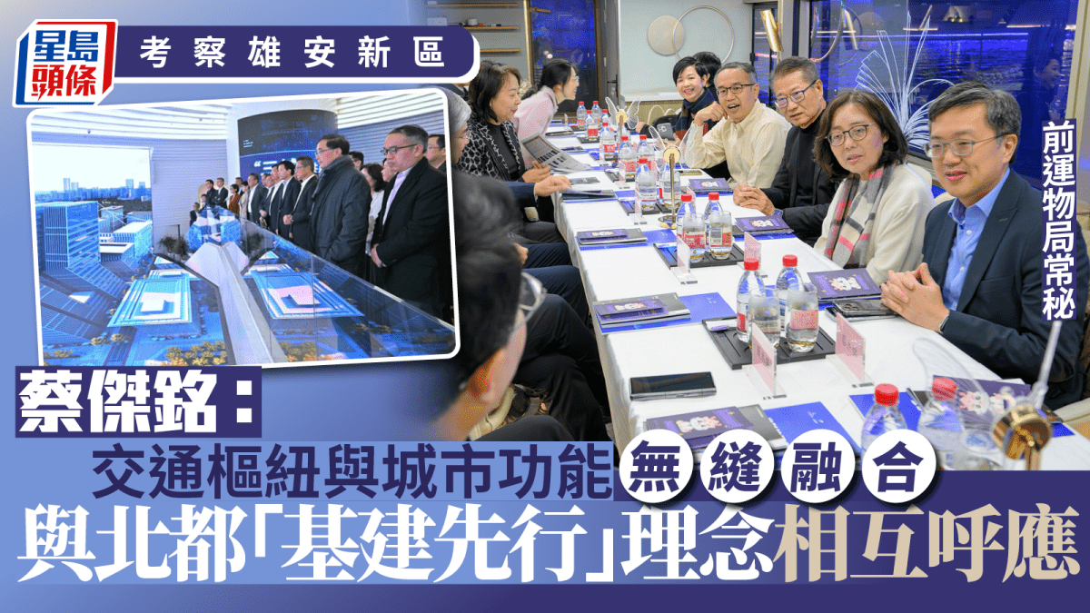 考察北京城市副中心及雄安新區有啟示 蔡傑銘:基建先行是推動區域發展關鍵引擎 考察北京城市副中心及雄安新區有啟示 蔡傑銘:基建先行是推動區域發展關鍵引擎