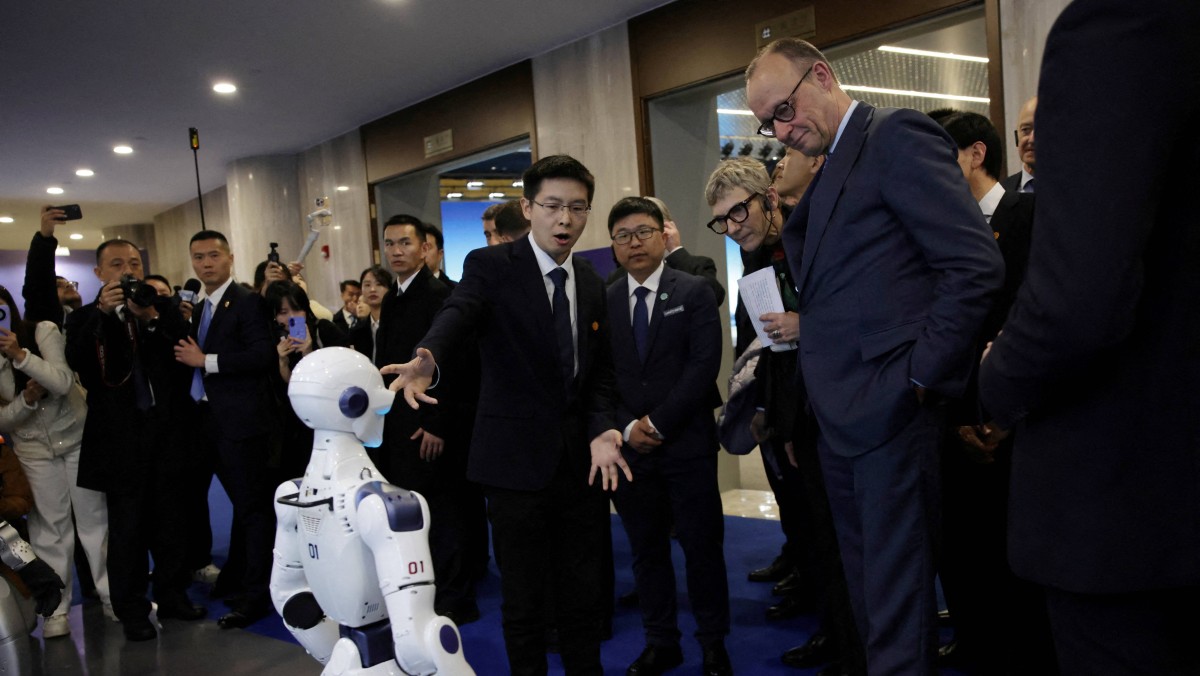 德國總理訪華︱默茨杭州參觀宇樹科技  故宮留言：願今年成為德中合作與發展之年