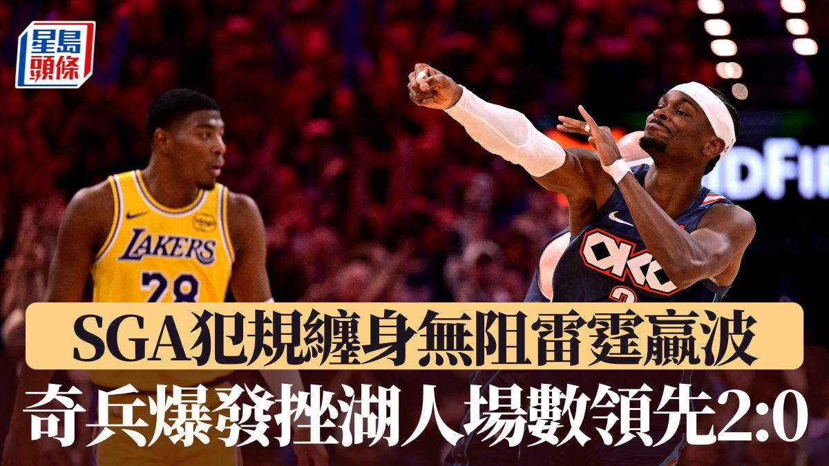 NBA季後賽｜SGA犯規纏身無阻雷霆贏波 奇兵爆發挫湖人場數領先2:0（有片）
