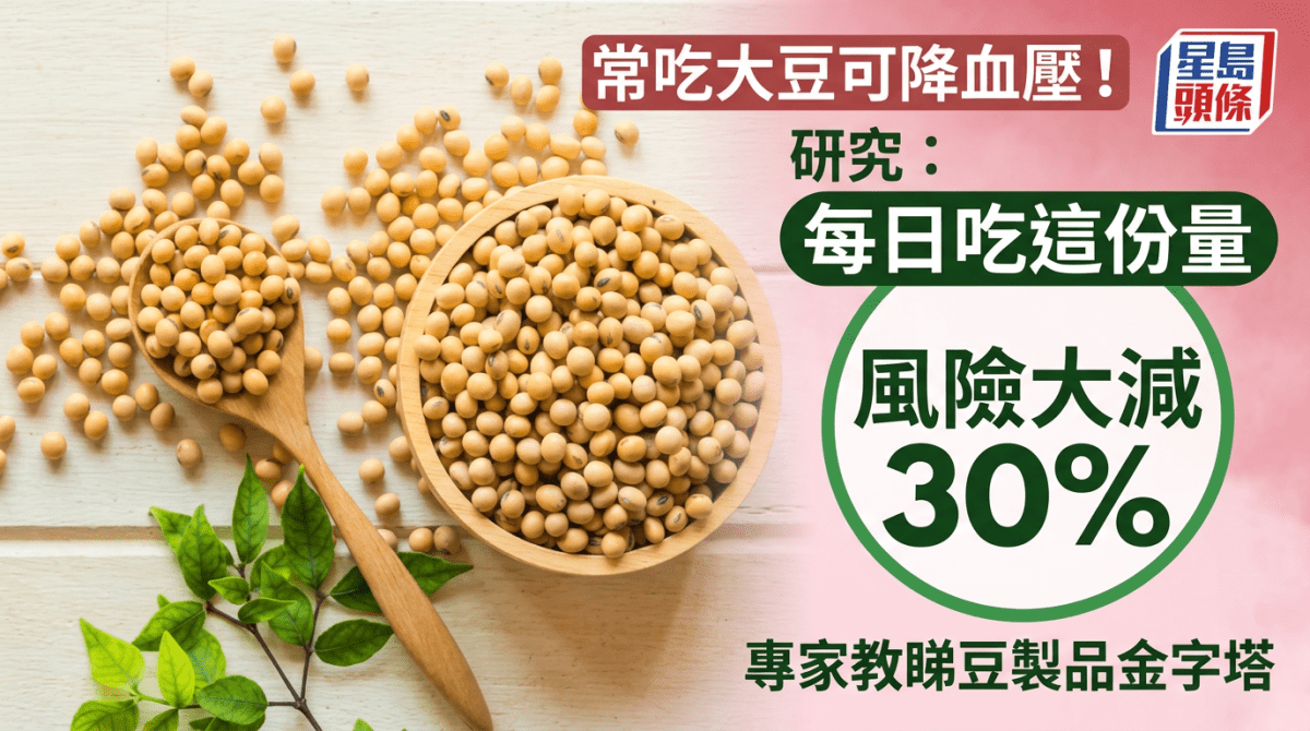 常吃大豆可降血壓！研究揭每日吃這份量風險大減30% 專家教睇豆製品金字塔