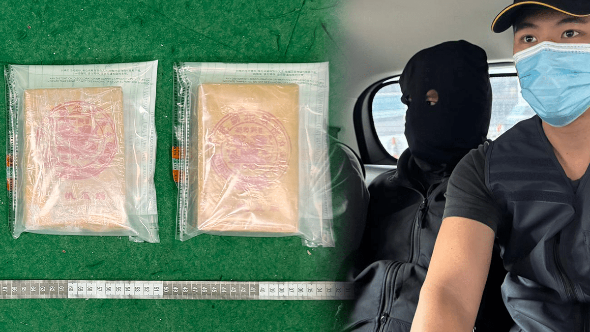 海關機場拘38歲吉隆坡抵港男子 涉手提行李藏$100萬海洛英