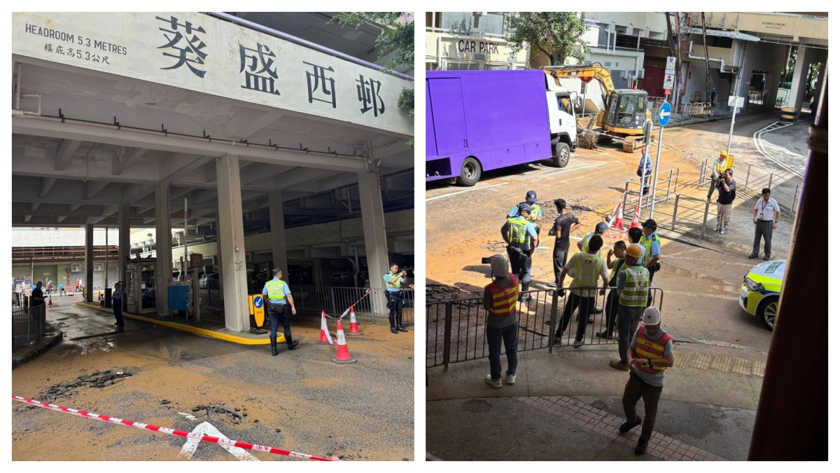 葵盛西邨爆水管路陷困貨車 水車水箱臨時供水 料今晚9時完成搶修