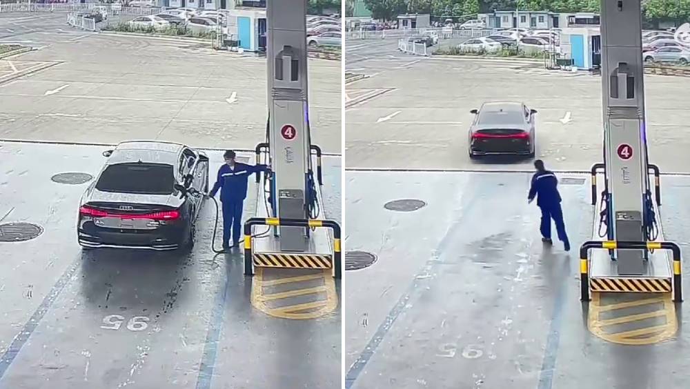 油價急升│奧迪車入「霸王油」 警拘21歲司機｜有片