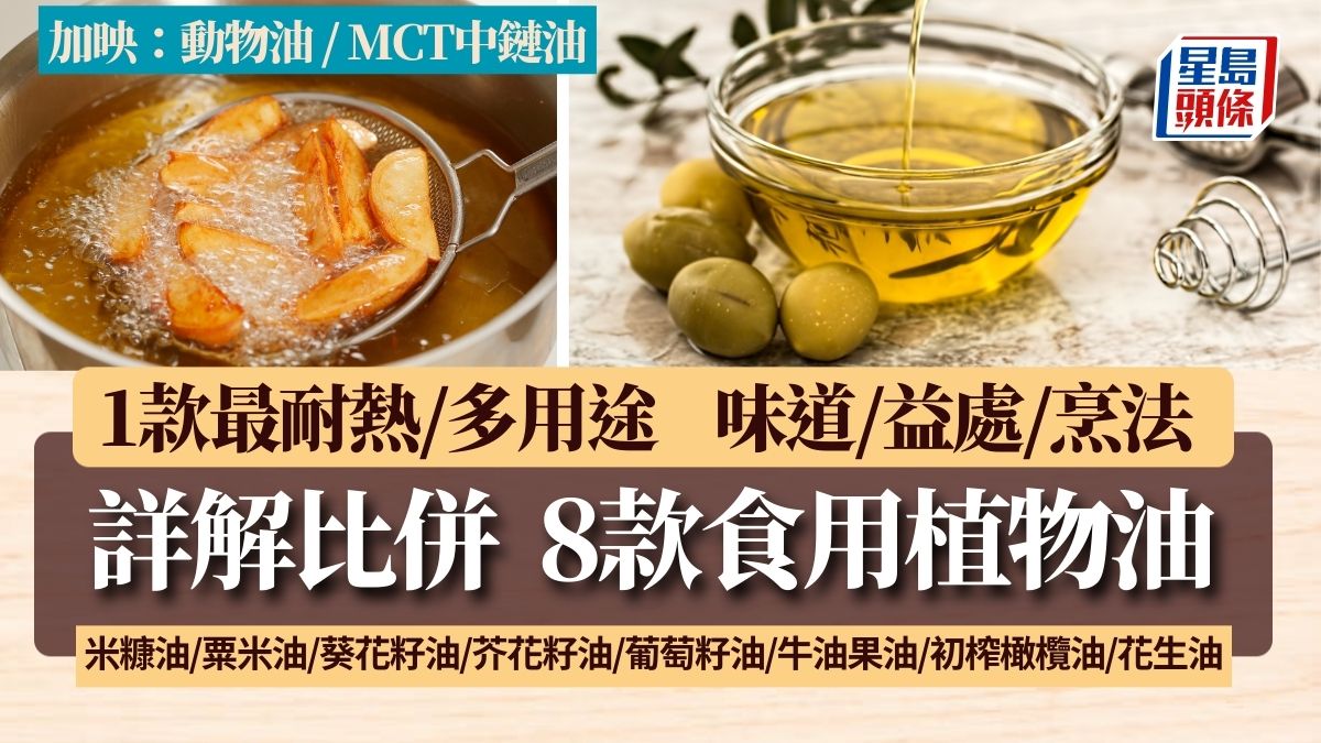植物油比併 專家講解8款食油 1款最耐熱多煮法 2款忌高溫|飲食知識