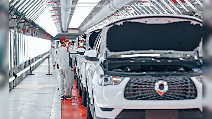 ■長城汽車首10個月累計汽車產量977793輛，按年增加21.8%。資料圖片
