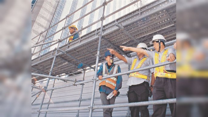 ■金門建築十分重視工地安全。