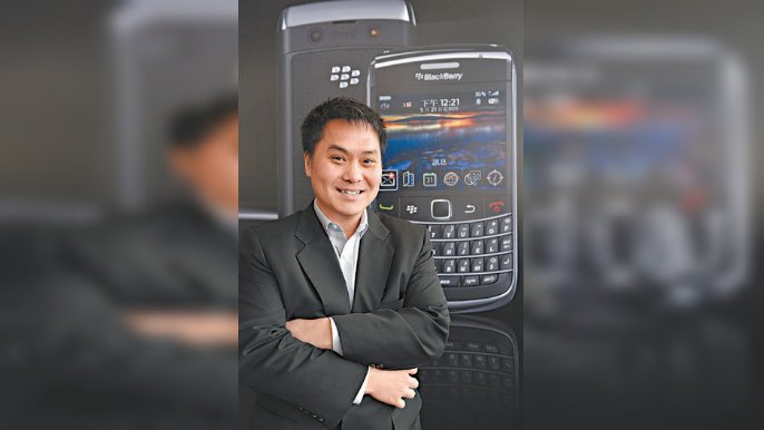 ■勞偉強指去年金融海嘯無損黑莓銷量。