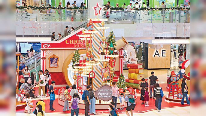 ■東港城推聖誕主題活動吸納家庭客。