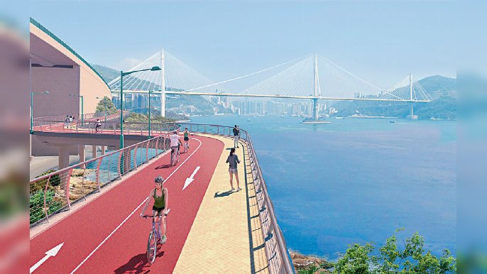 ■臨海單車徑模擬圖。
