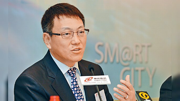 ■神州控股盈喜，料全年溢利大增多過八成。圖為該公司主席郭為。

