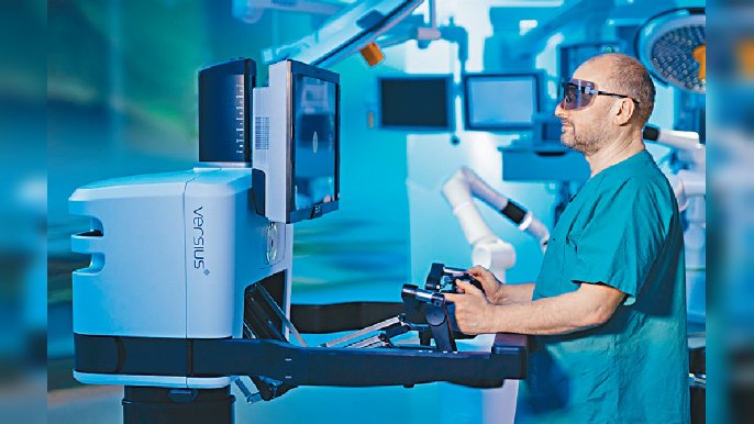 ■Versius外科手術機械人系統可輔助手術進行。
